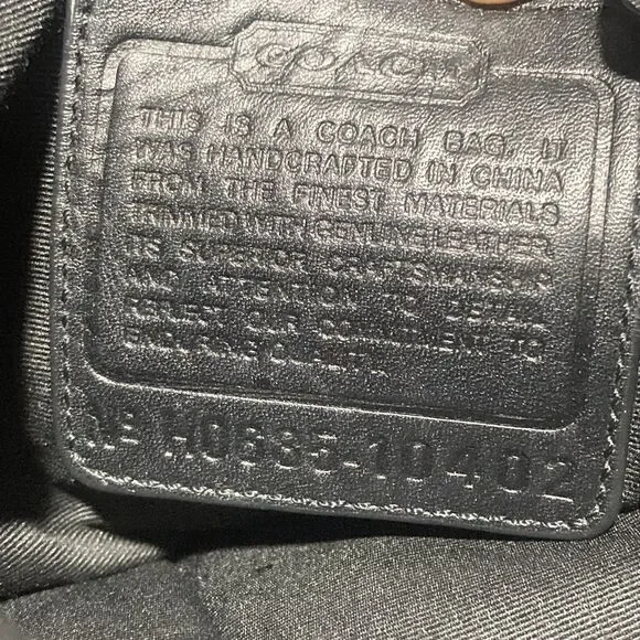 Coach Black Signature Shoulder Bag Canvas Leather Straps - Picture 11 of 11